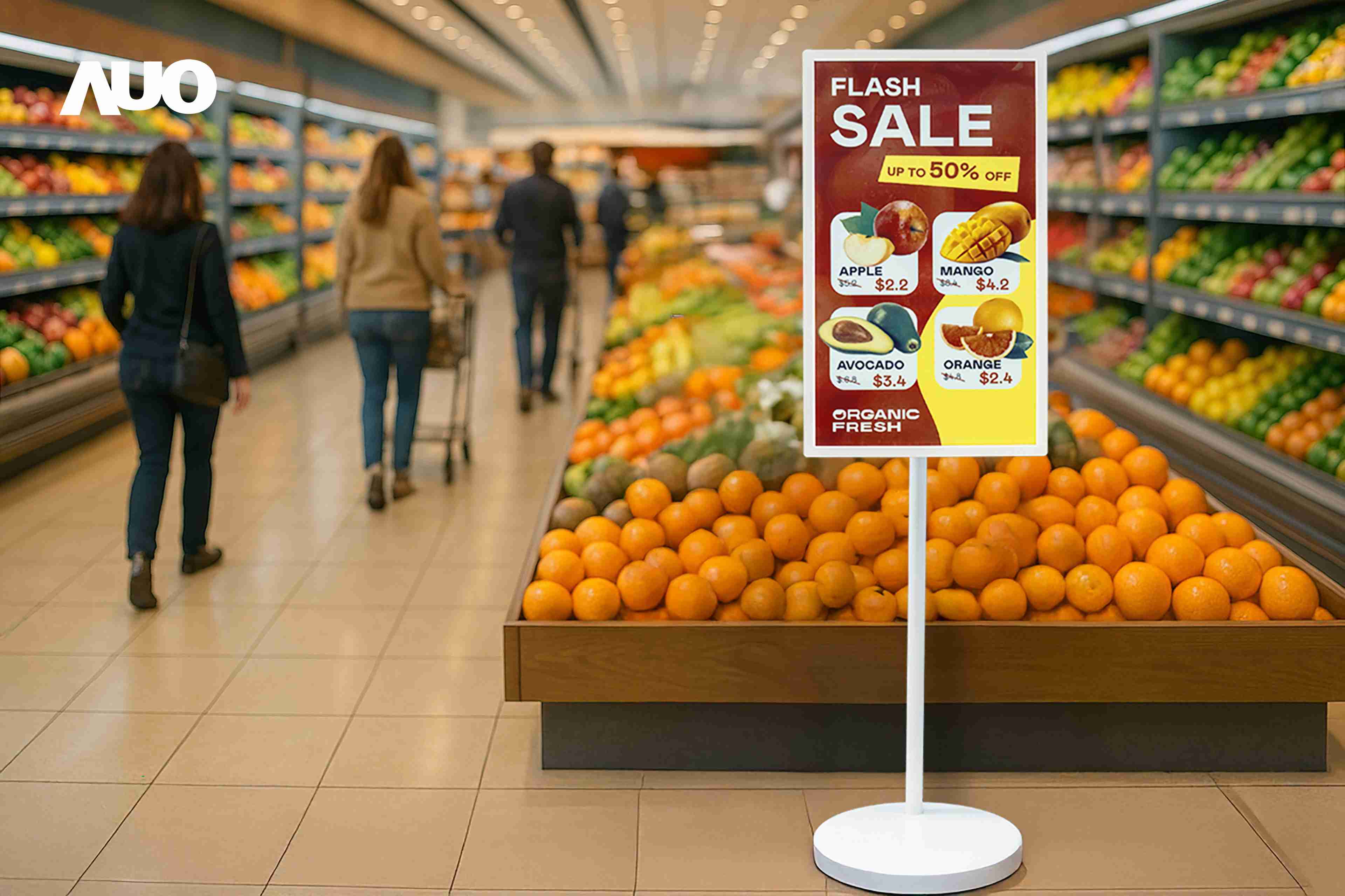 达擎首亮相低功耗、、、、全彩的〝aecoPost电子纸解决方案〞，，，仅在更新画面时需要微量的电力驱动，，无需布建电线的便捷设计，，，，使其可灵活应用、、随意置放，，并可透过云端或行动装置app，，，轻松管理及排程广告内容，，，，晋升店头营销利器。。